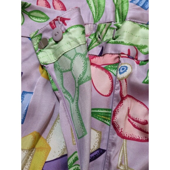 Nice Things by Paloma S. Plant & Cactus Theme Wide Leg Side Zipper Pants Size 8 - Picture 5 of 12